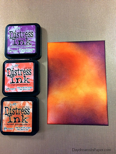 Cardstock inked with Distress Inks