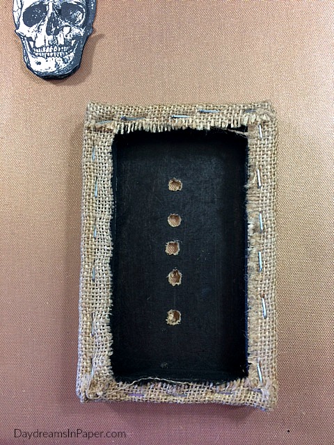 Burlap Panel with Drilled Holes