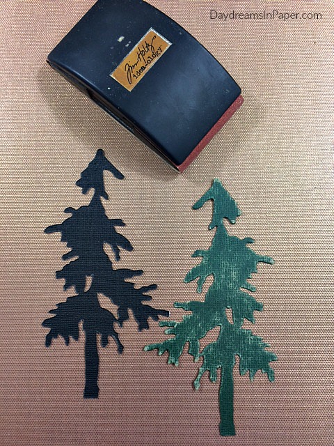 Pine Tree Pieces Created Out Of Paper