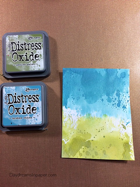 Distress Oxide Inked Background for Card