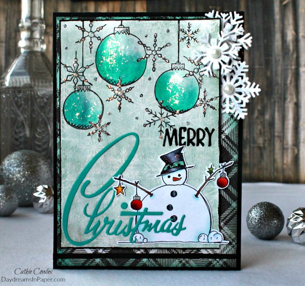 Christmas Card with Paper Artsy Stamps
