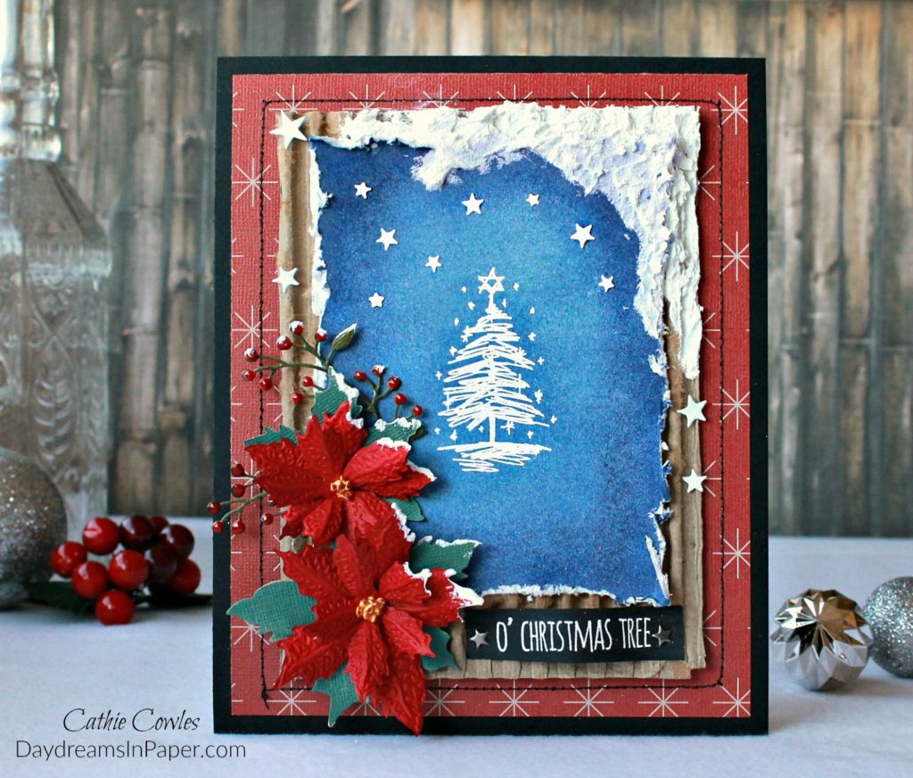Handmade Snow Scene Christmas Card