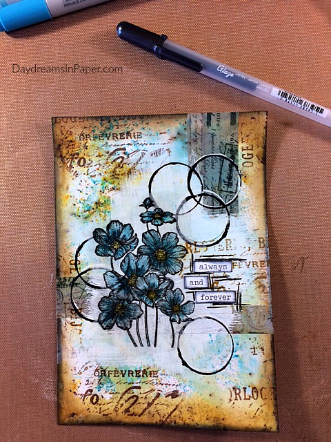 Handmade Card with Carabelle Studio Flower Stamp - Step 10