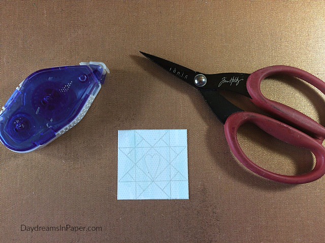 Paper Piecing Handmade Card - Step 2