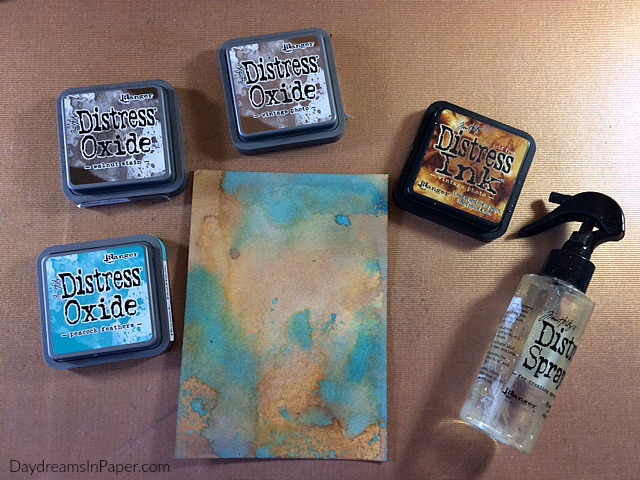 Handmade Card Using Tim Holtz Dapper & Inventor 2 Stamp Sets from Stampers Anonymous - Step 1