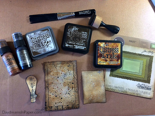 Handmade Card Using Tim Holtz Dapper & Inventor 2 Stamp Sets from Stampers Anonymous - Step 4