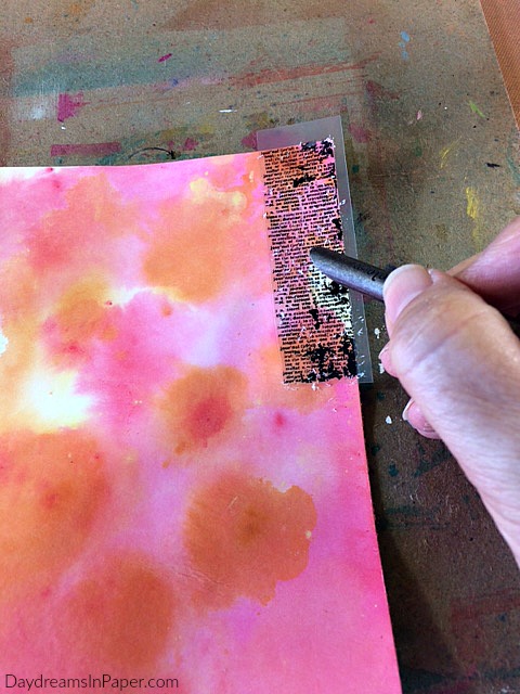 Handmade Card with Distress Paint Background - Step 9