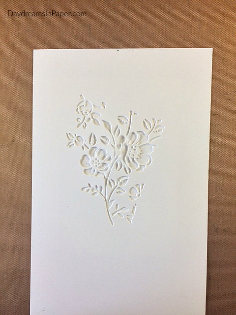 Handmade Card Using the Reverse Embossing Paste Coloring Technique - Step 3
