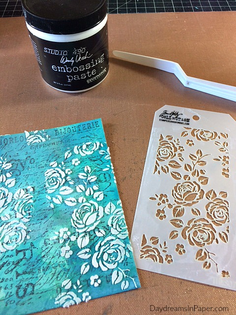 Creating a Colored Stencil Background for Handmade Card - Step 3