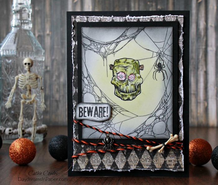 Handmade Zombie Halloween Card