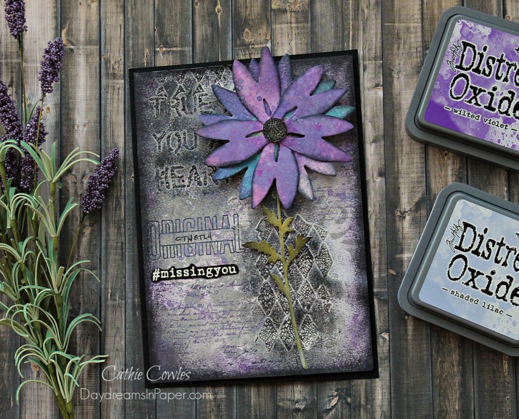 Handmade Card With Purple Flower