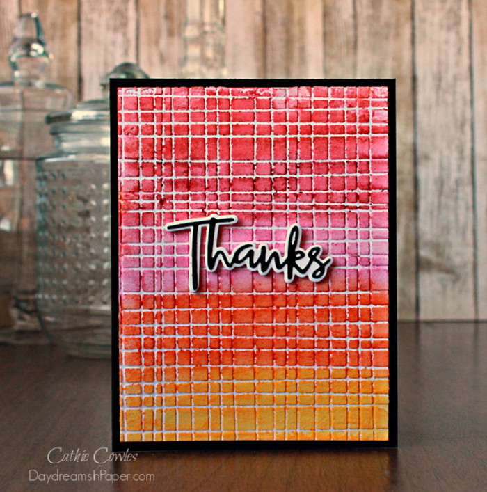 Handmade Card with Simon Says Stamp Mesh Stencil