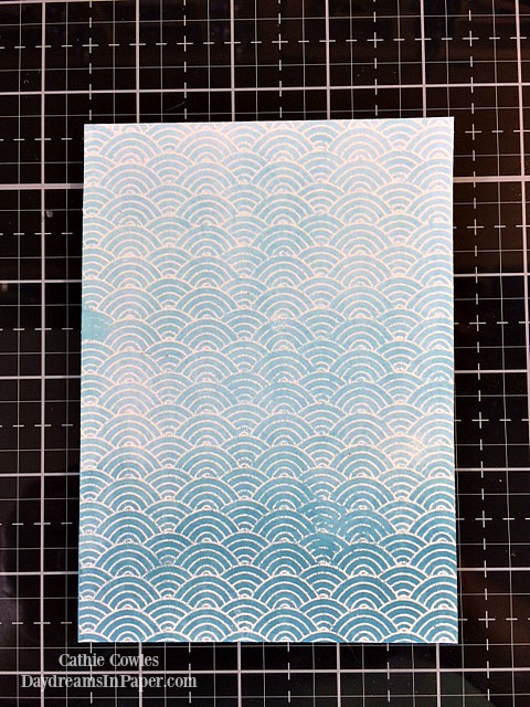 Creating Scallop Wave Background Card - Step 1