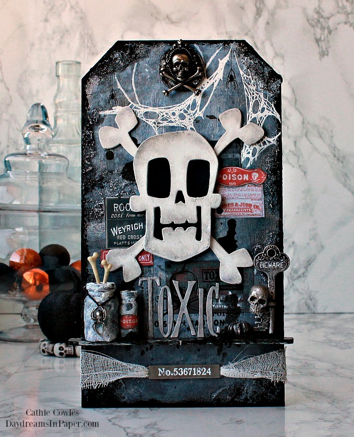 Toxic Halloween Plaque with Tim Holtz Products