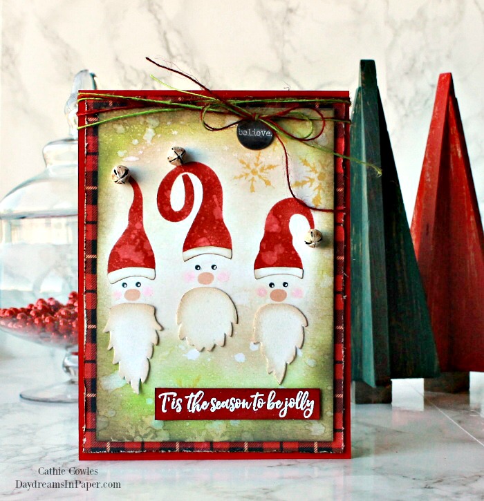 Santa Gnomes Handmade Christmas Card