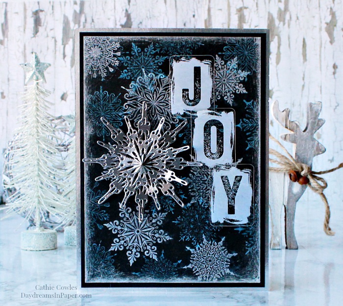 Joy - Easy Card With Snowflakes