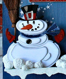 Mr. Snowman Let It Snow Christmas Tag - Step 1