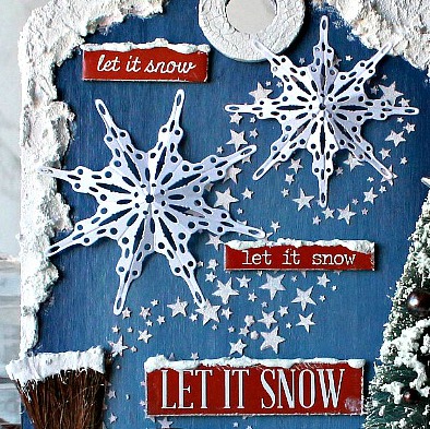 Mr. Snowman Let It Snow Christmas Tag - Step 14