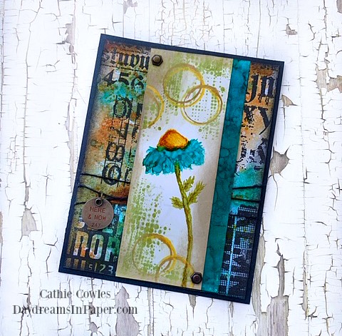Here & Now Card with Alcohol Inks