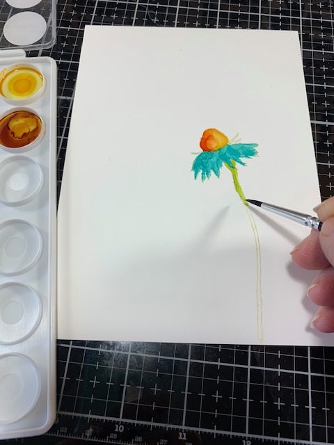 Alcohol Ink Coloring Using Stamped Images - Step 4