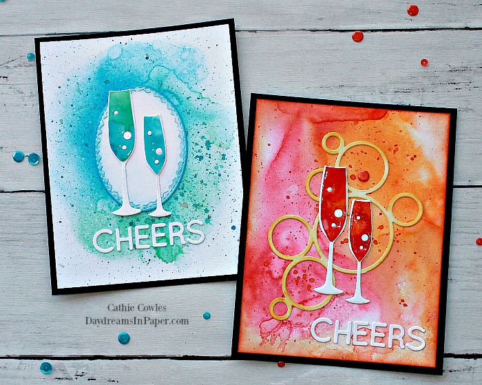 Champagne Flutes Festive Handmade Cards