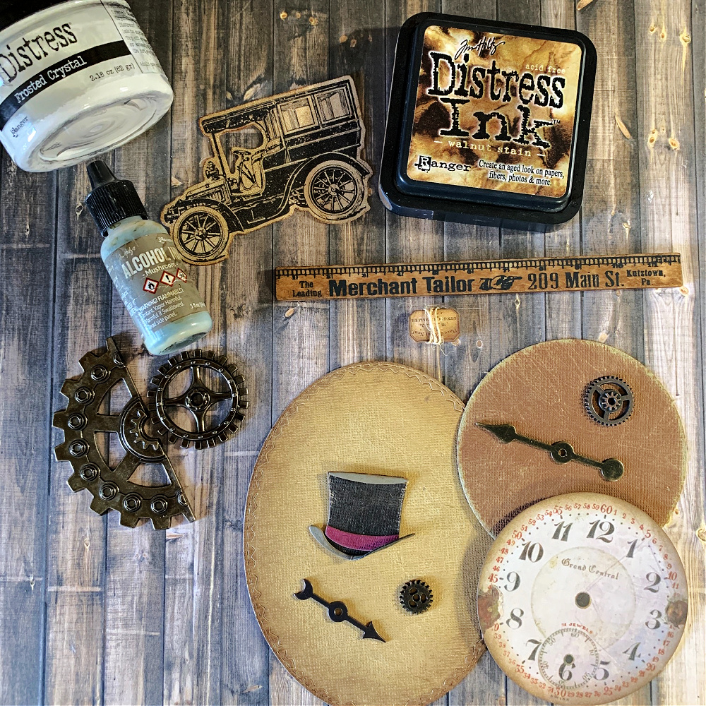 Steampunk Cogs & Clock Embossing Folder – Plastic Stencil For Card Making, Paper Crafts